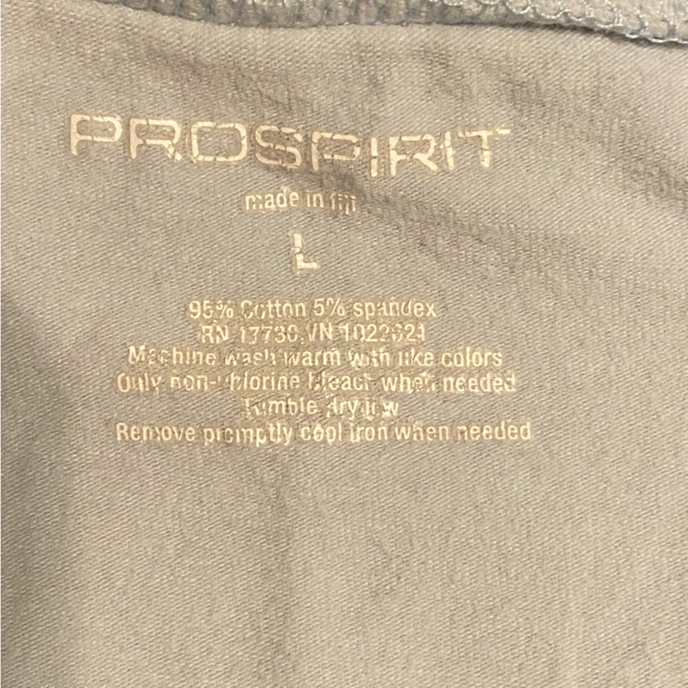 Prospirit V-Neck Workout Shirt Top Large Blue Stretchy Exercise Yoga - Picture 3 of 5